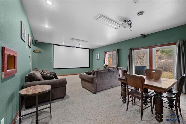 19329 US Highway 85, Belle Fourche, SD 57717 - home theater with plenty of natural light, light carpet, and recessed lighting