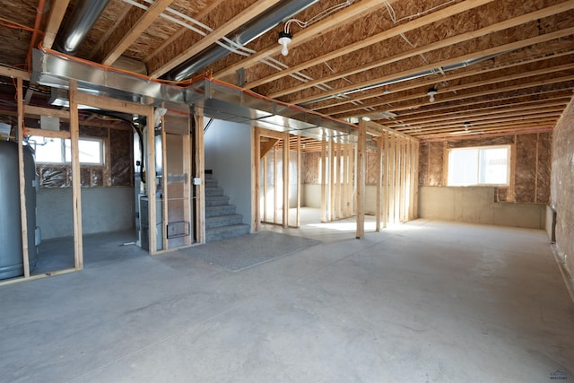 below grade area featuring stairway