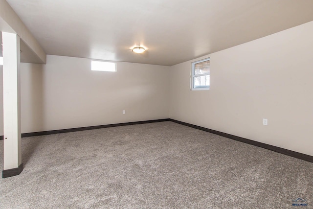 1920 Reservoir Rd, Rapid City, SD 57703 - below grade area with baseboards and carpet