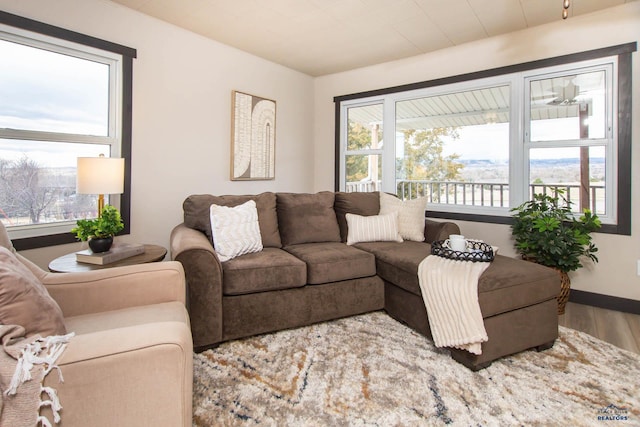 1920 Reservoir Rd, Rapid City, SD 57703 - living area featuring baseboards and wood finished floors