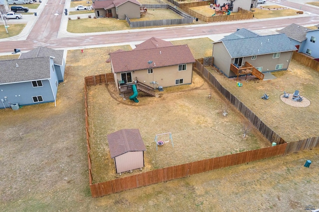 drone / aerial view with a residential view