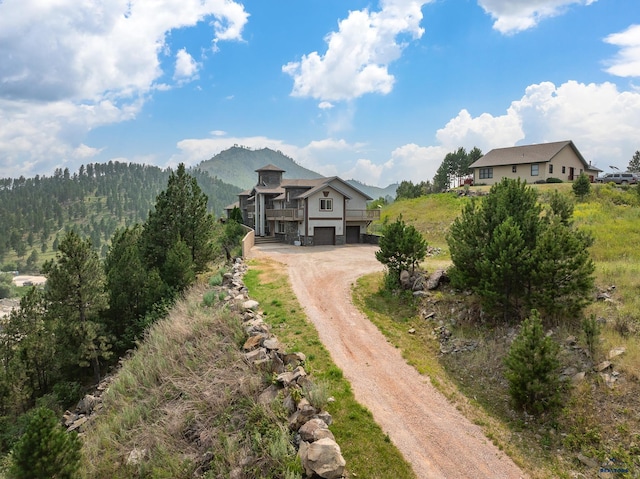 23863 Emerald Pines Dr, Hill City, SD 57745 - bird's eye view featuring a mountain view