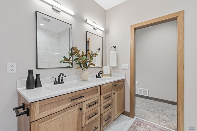 1230 Pinnacle Ct, Rapid City, SD 57701 - full bathroom with marble finish floors and double vanity