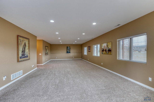 4153 Augusta Dr, Rapid City, SD 57703 - unfurnished room featuring carpet flooring, baseboards, visible vents, and recessed lighting