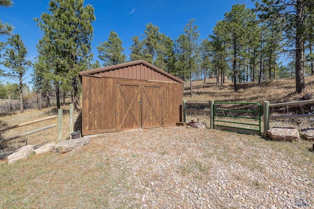 24354 Rushmore Ranch Rd, Keystone, SD 57751 - view of shed featuring fence