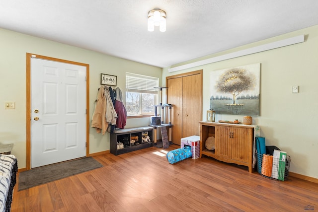 524 Mall Dr, Rapid City, SD 57701 - foyer entrance featuring baseboards and wood finished floors