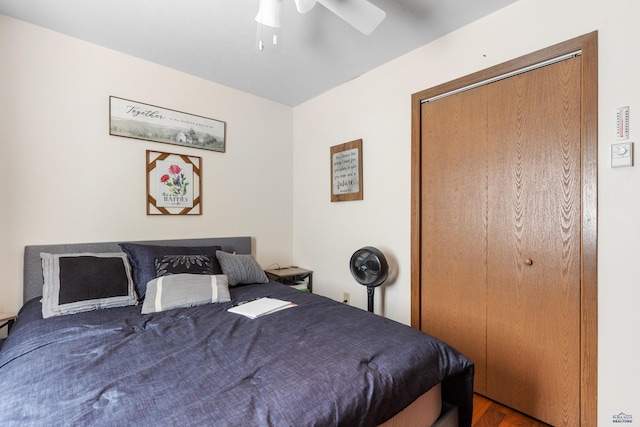 524 Mall Dr, Rapid City, SD 57701 - bedroom featuring a closet and a ceiling fan