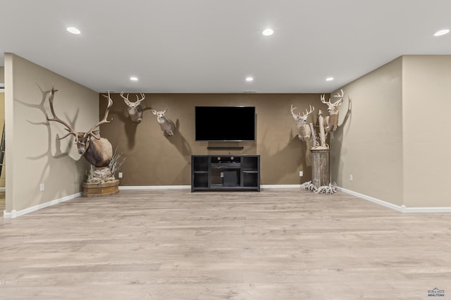 2750 Tumble Weed Trl, Spearfish, SD 57783 - unfurnished living room with recessed lighting and wood finished floors