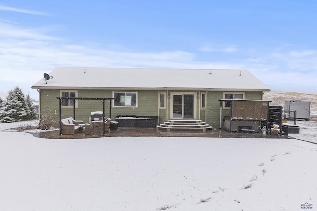2750 Tumble Weed Trl, Spearfish, SD 57783 - snow covered back of property featuring outdoor lounge area