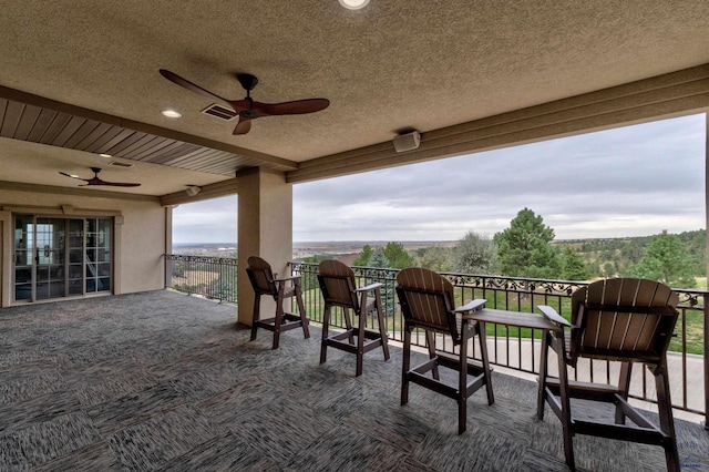 1334 Alta Vista Dr, Rapid City, SD 57701 - view of patio / terrace featuring visible vents and a ceiling fan