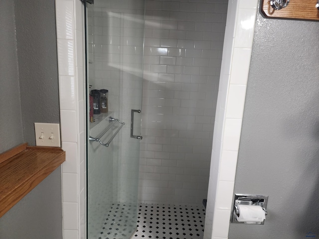 322 Summit, Belle Fourche, SD 57717 - bathroom with a stall shower and a textured wall