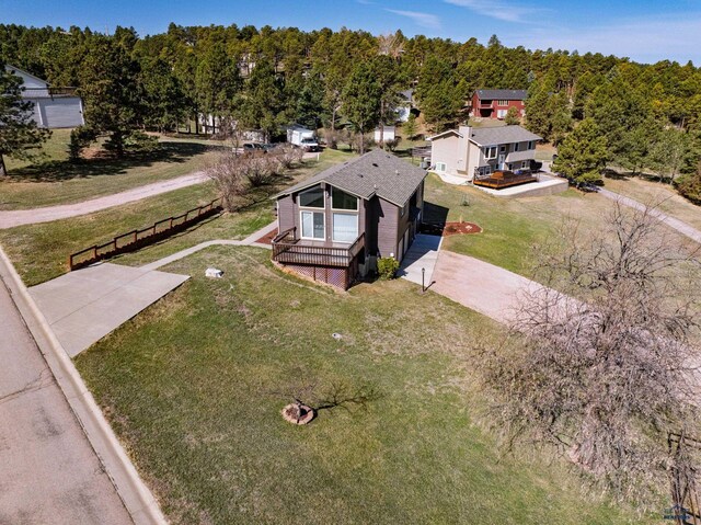 7497 Tanager Dr, Rapid City, SD 57702 - aerial view with a wooded view