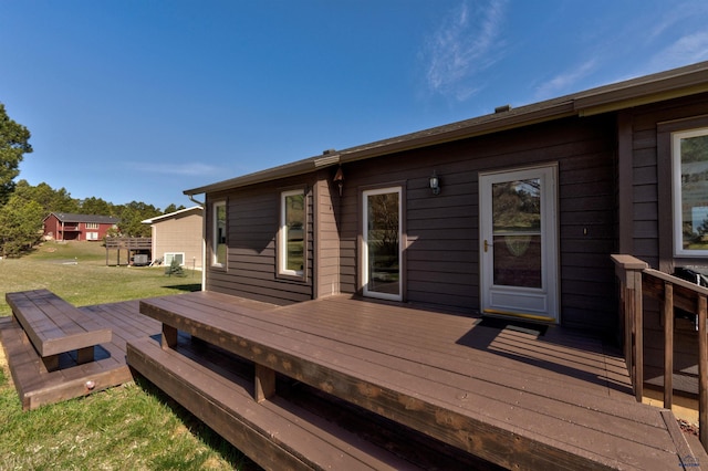 7497 Tanager Dr, Rapid City, SD 57702 - wooden deck featuring a yard