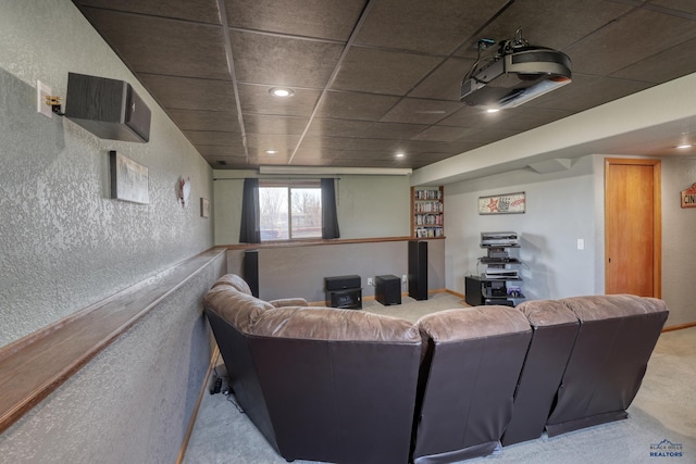 2906 Benjamin, Rapid City, SD 57703 - carpeted living room with a textured wall and recessed lighting