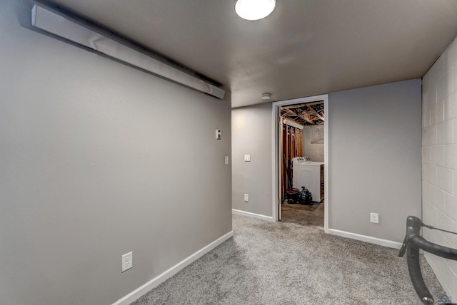1021 Haines Ave, Rapid City, SD 57701 - interior space featuring washer / clothes dryer, baseboards, and carpet