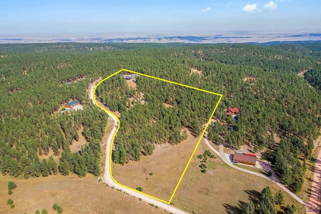 8000 Meadow View Ct, Rapid City, SD 57702 - birds eye view of property featuring a view of trees