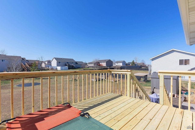 323 Freiheit Ln, Box Elder, SD 57719 - wooden deck with a residential view
