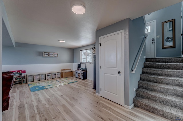 interior space with wood finished floors