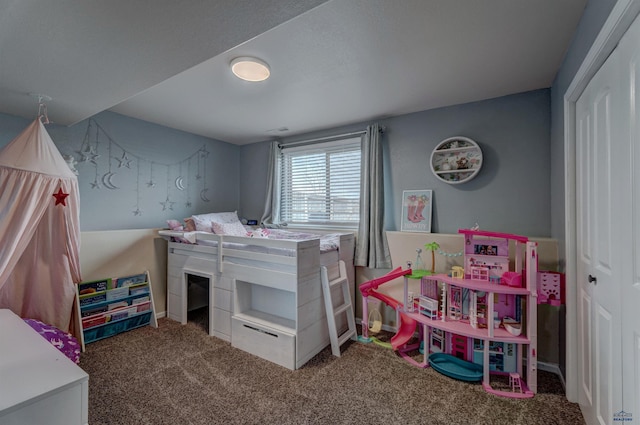 bedroom with carpet floors