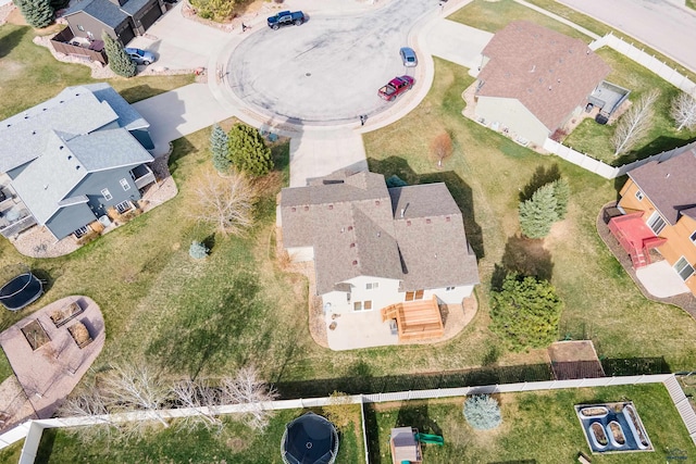 birds eye view of property featuring a residential view