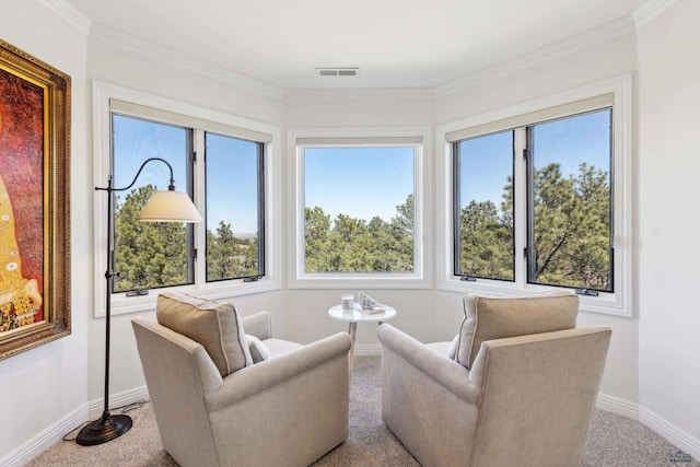 sunroom / solarium with visible vents and a wealth of natural light