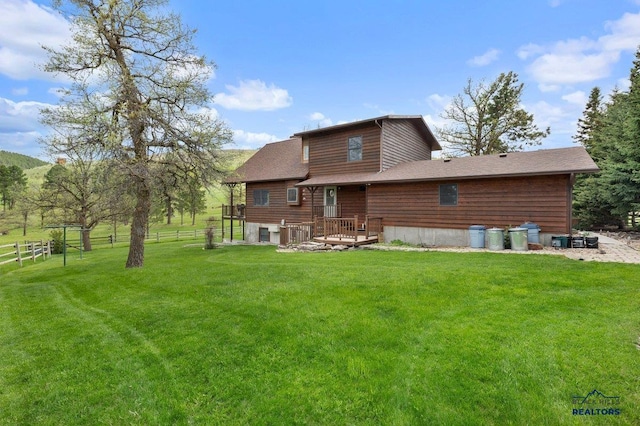 20842 Legacy, Sturgis, SD 57785 - rear view of property with a shingled roof, fence, and a yard