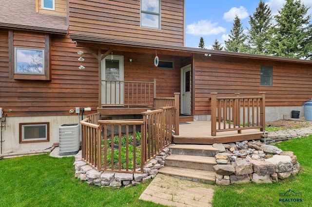 20842 Legacy, Sturgis, SD 57785 - view of exterior entry with a lawn, cooling unit, and a porch