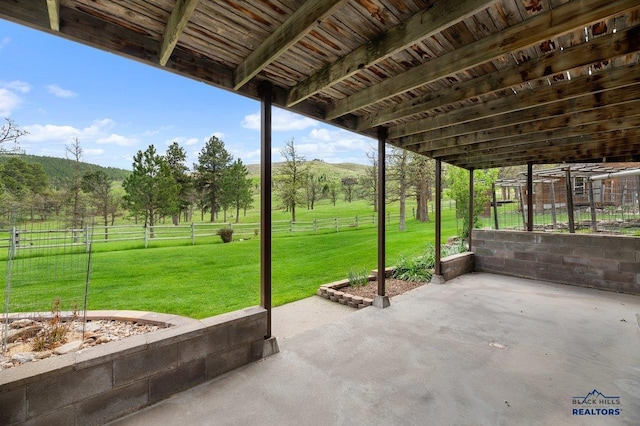 20842 Legacy, Sturgis, SD 57785 - view of patio featuring a rural view and fence