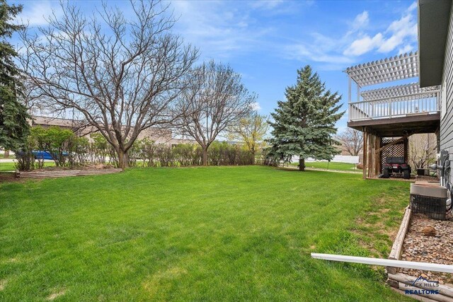 127 Union St, Spearfish, SD 57783 - view of yard with a deck