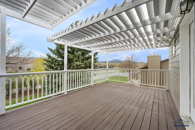 127 Union St, Spearfish, SD 57783 - wooden deck featuring a pergola