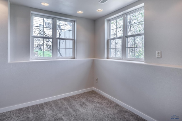 6850 Brighton, Summerset, SD 57718 - empty room featuring plenty of natural light, carpet flooring, baseboards, and recessed lighting