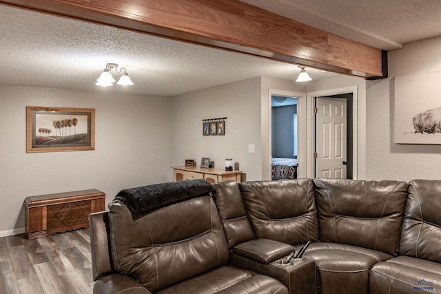 5235 Weathervane Ln, Rapid City, SD 57703 - living room featuring a textured ceiling and wood finished floors