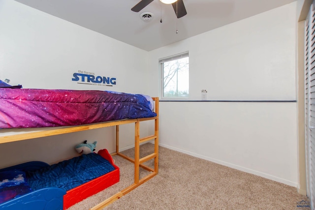 3005 Glenwood Dr, Rapid City, SD 57702 - carpeted bedroom featuring baseboards, a ceiling fan, and visible vents