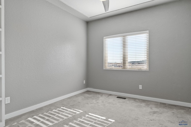 13416 Frontier Loop, Piedmont, SD 57769 - empty room with carpet floors, a ceiling fan, baseboards, and visible vents
