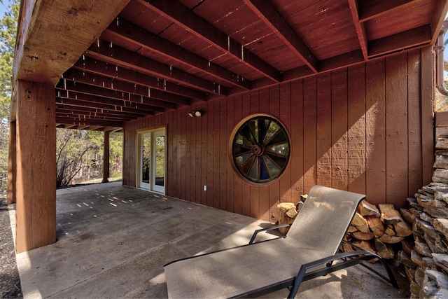 view of patio with french doors