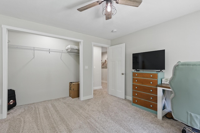 950 Summerfield Dr, Rapid City, SD 57703 - carpeted bedroom with a closet and a ceiling fan