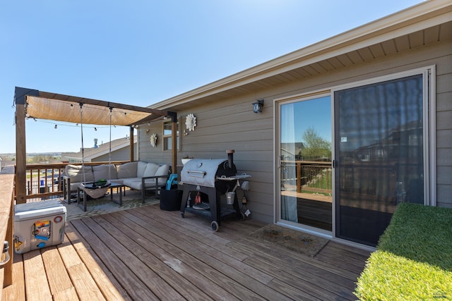 950 Summerfield Dr, Rapid City, SD 57703 - wooden deck with an outdoor living space