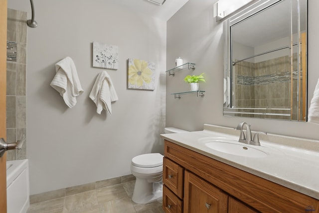 7315 Raven Ct, Rapid City, SD 57702 - bathroom featuring vanity, toilet, and tile patterned flooring