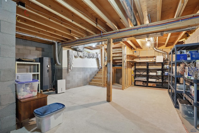 7315 Raven Ct, Rapid City, SD 57702 - unfinished basement featuring stairway
