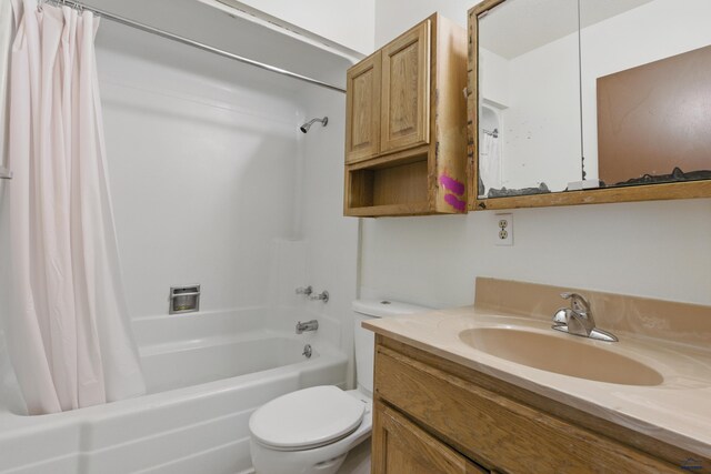 322 Curtis, Rapid City, SD 57702 - bathroom with toilet, shower / tub combo with curtain, and vanity