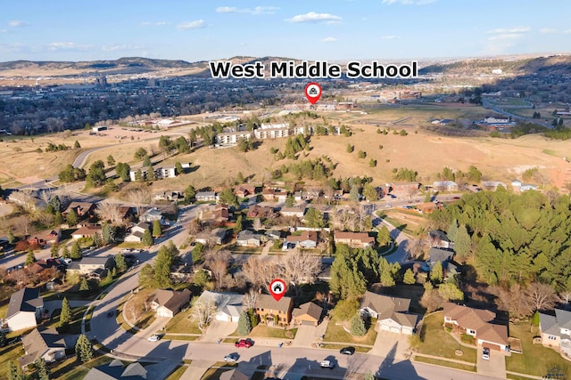 4037 Valley W Dr, Rapid City, SD 57702 - aerial view of property's location featuring nearby suburban area