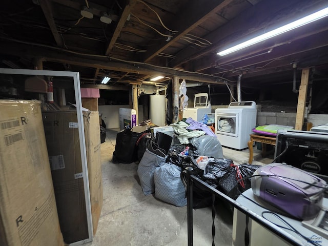 142 W Summit, Lead, SD 57754 - unfinished below grade area with washer and clothes dryer and gas water heater