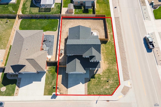 506 Solomon Ct, Rapid City, SD 57703 - aerial perspective of suburban area featuring property boundaries highlighted