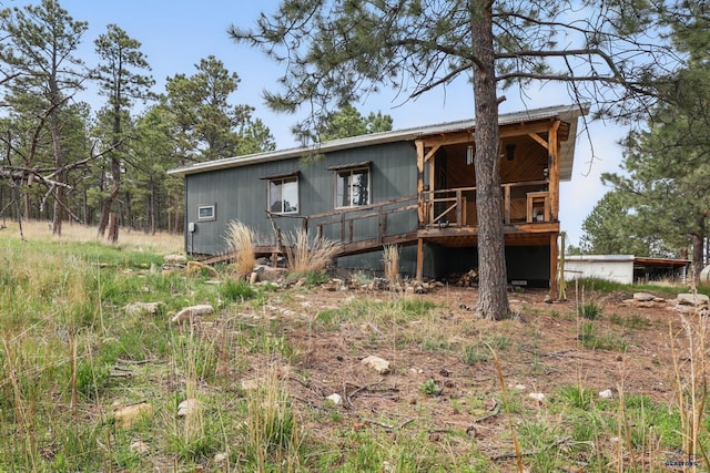 24427 Thovson Rd, Keystone, SD 57751 - rear view of property with metal roof