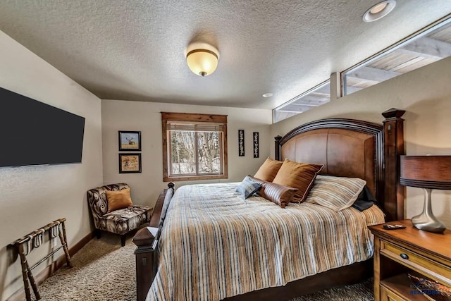 21172 Last Chance Trl, Lead, SD 57754 - carpeted bedroom with a textured ceiling, baseboards, and recessed lighting