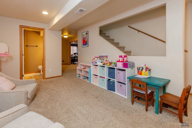 10284 Remmington St, Summerset, SD 57718 - recreation room with carpet flooring, recessed lighting, and baseboards