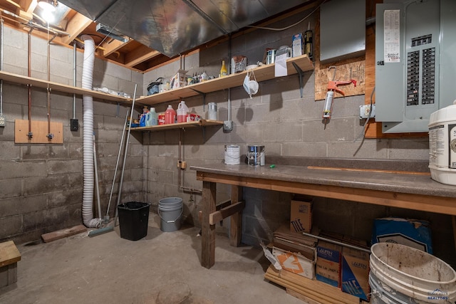 12087 Kaubisch Ranch Rd, Hill City, SD 57745 - unfinished below grade area with electric panel