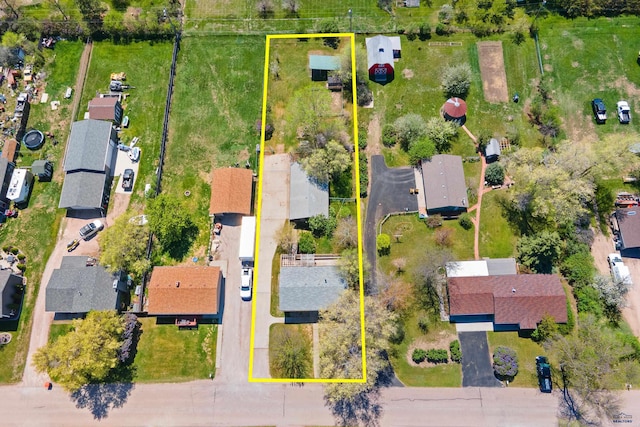 5753 Pluto, Rapid City, SD 57703 - aerial perspective of suburban area with property boundaries highlighted