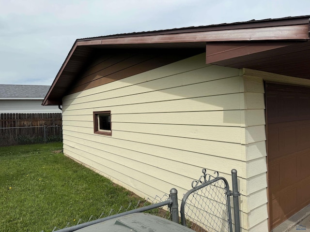 view of property exterior with a garage