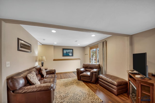 2930 Princeton Ct, Rapid City, SD 57702 - living area featuring wood finished floors and recessed lighting